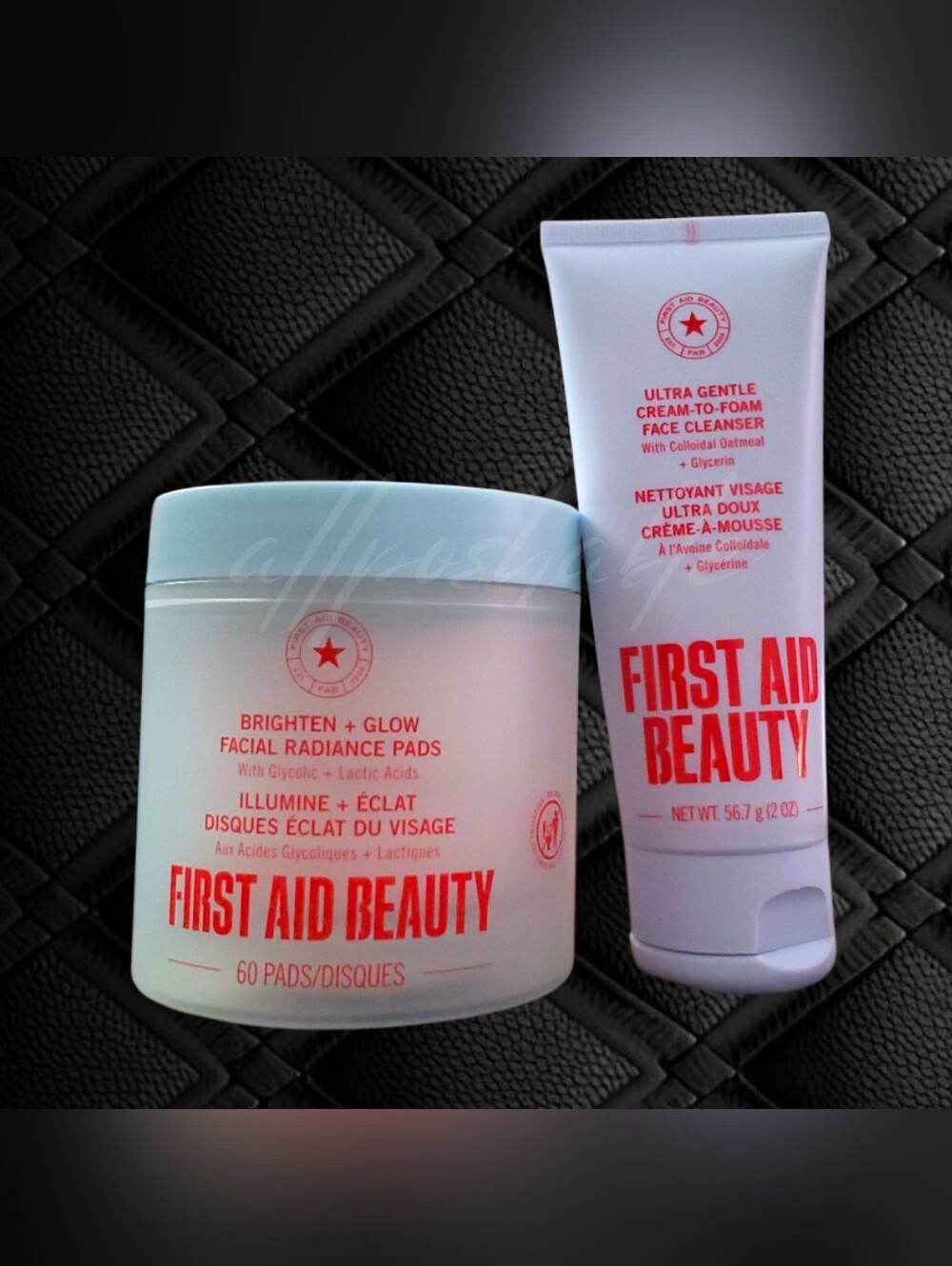 First Aid Beauty Cream to Foam Cleanser & Brighten + Glow Facial Radiance Pads